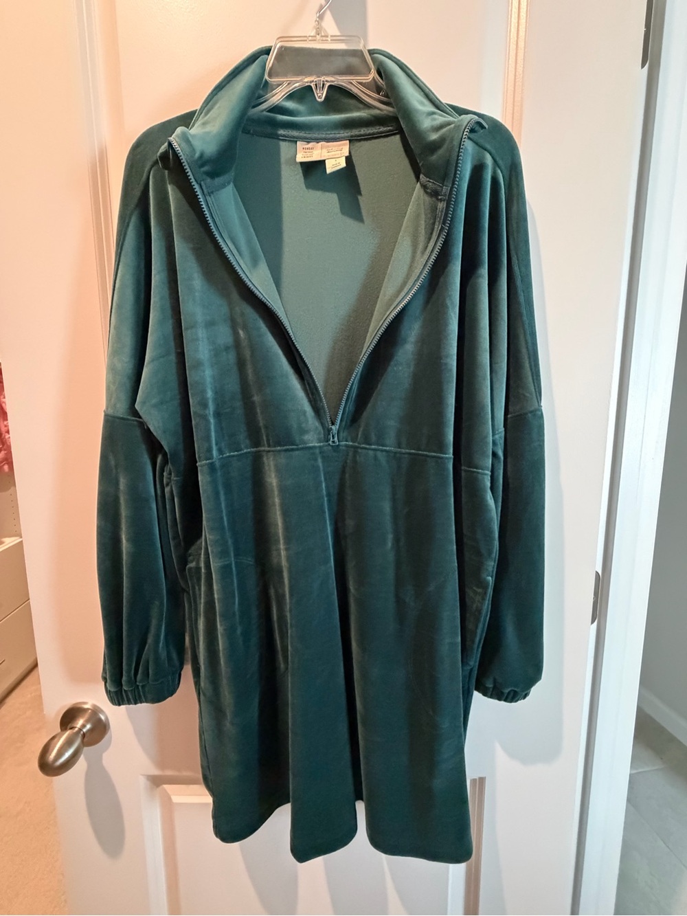Anthropologie Women's Zip-Up Jacket Teal Green